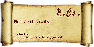 Meiszel Csaba névjegykártya